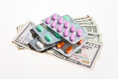 Dollar Currency and Pillsの写真素材