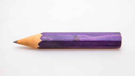 Purple wooden pencilの写真素材