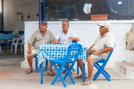 Local greek restaurantのeditorial素材