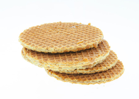 Dutch stroopwafelの写真素材