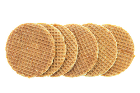 Dutch stroopwafelの写真素材