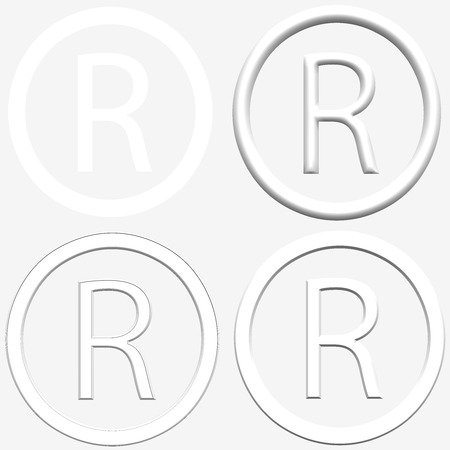 Registered R iconsの写真素材