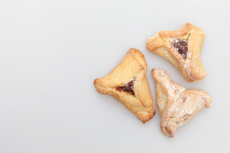 Traditional Jewish holiday food Purim Hamantaschenの写真素材