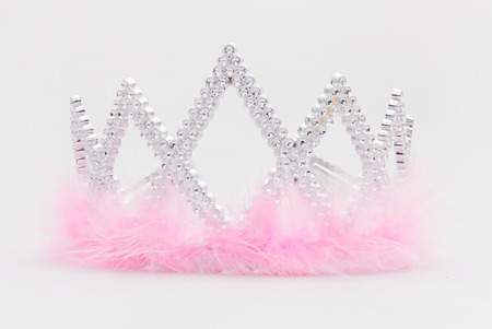 Diamond tiara with pink furの写真素材