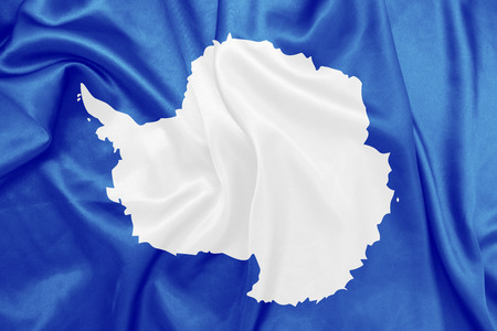 Antarctica  - Waving national flag on silk textureの写真素材