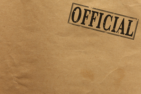 Paper texture with official rubber stampの写真素材