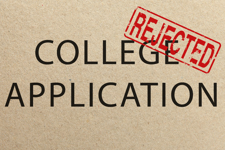 Rejected college application formの写真素材