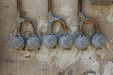 Old electric switchboardの写真素材