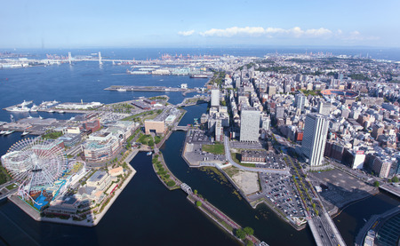 Yokohama Japan  Skylineのeditorial素材