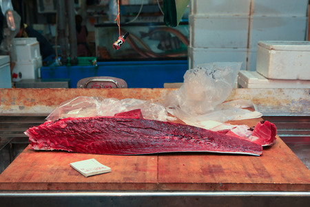 Fresh tuna meatのeditorial素材