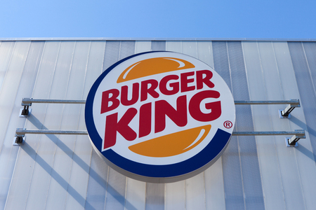 Burger King restuarant signのeditorial素材