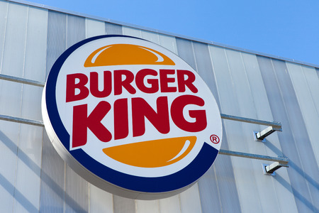 Burger King restuarant signのeditorial素材