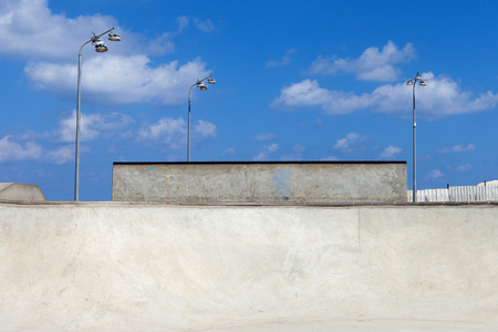 Empty public skate parkの写真素材