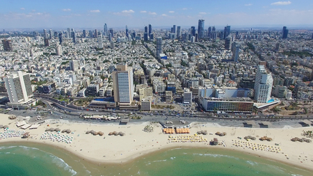Tel Aviv skylineの写真素材