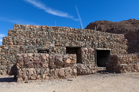 Army bunker with blue sky in the backgroundの写真素材