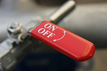 Red On-Off lever
