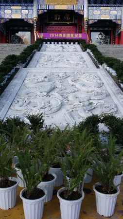 Stone sculptures in the sunのeditorial素材