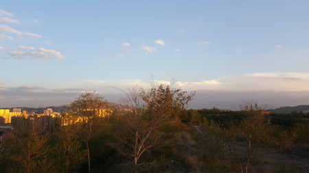Cities under the setting sun