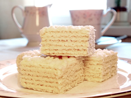 Waffle cakeの写真素材