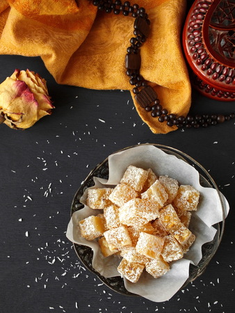 Turkish Delight. Eastern sweetsの写真素材