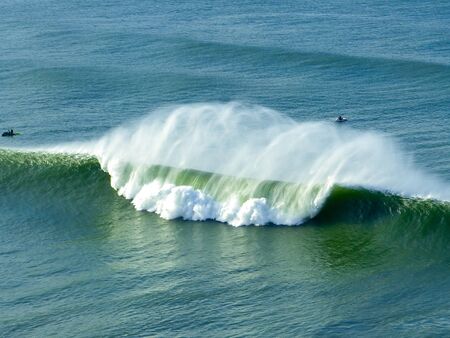 Big blue wave in cold water