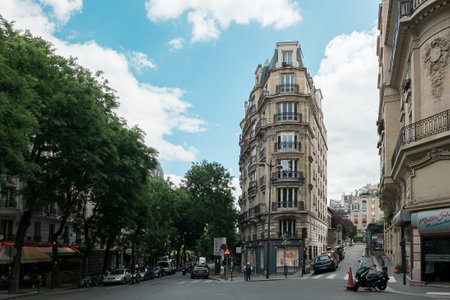Street view in Montmartre,Paris,Franceのeditorial素材