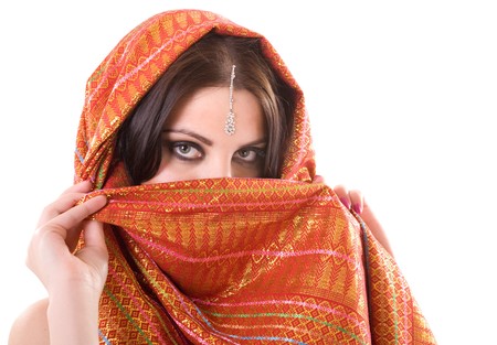 Portrait of indian woman in studio