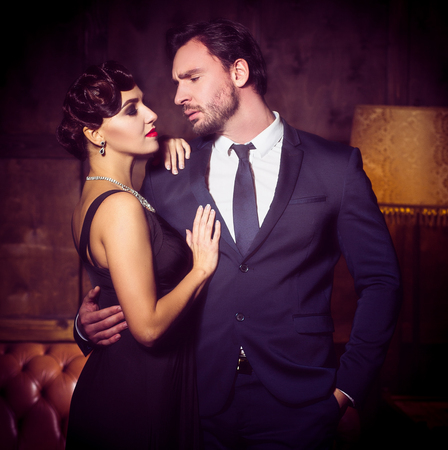 Elegant lady with rich manの写真素材