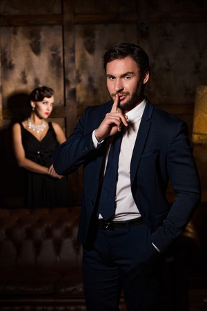 Elegant lady with rich manの写真素材