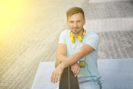 Young man with skate-board