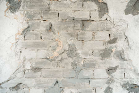 White brick wall. Abstract background. High quality photo
