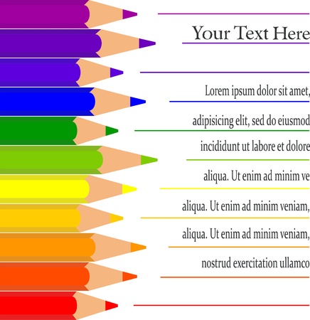 colorful pencils with place for your textの写真素材