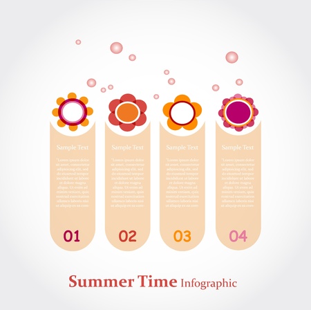 spring flower infographicのイラスト素材