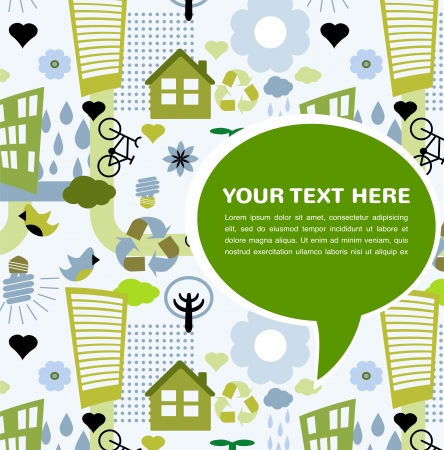 colorful eco patternのイラスト素材