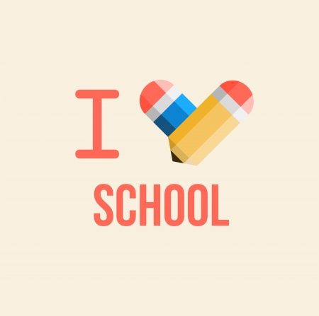 i love school, back to school illustrationのイラスト素材