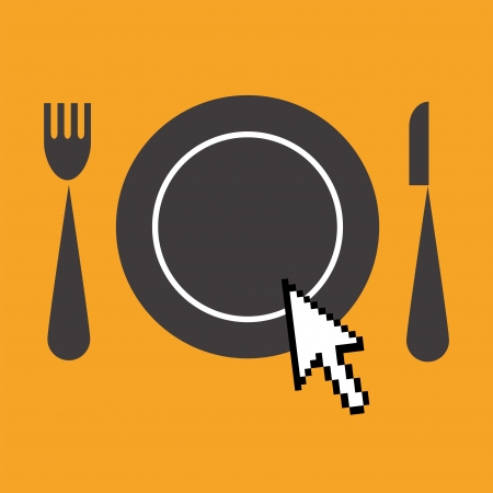 icon of advertisement for restaurants webのイラスト素材