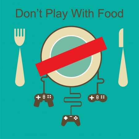 don't play with your foodのイラスト素材