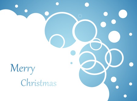 christmas background, snow flakes and bubbles on blueのイラスト素材