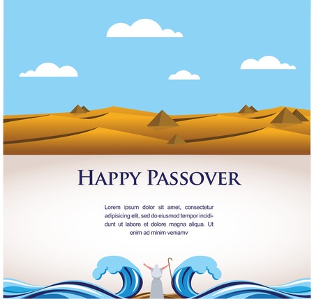happy Passover- Out of the Jews from Egypt  illustrationのイラスト素材