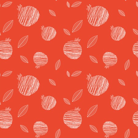 Pomegranate seamless pattern for Rosh hashana  illustrationのイラスト素材