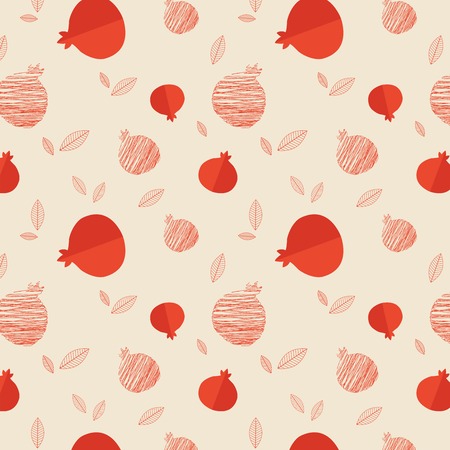 Pomegranate seamless pattern for Rosh hashana  illustrationのイラスト素材