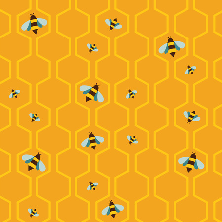 pattern of the bee on honeycombs  backgroundの写真素材