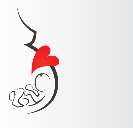 silhouette pregnant woman illustrationのイラスト素材