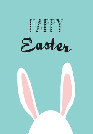 greeting card with hipster Easter rabbitのイラスト素材