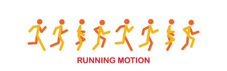Running and jogging people. Sport run people silhouette, illustration run and jogging people. runing motion.のイラスト素材