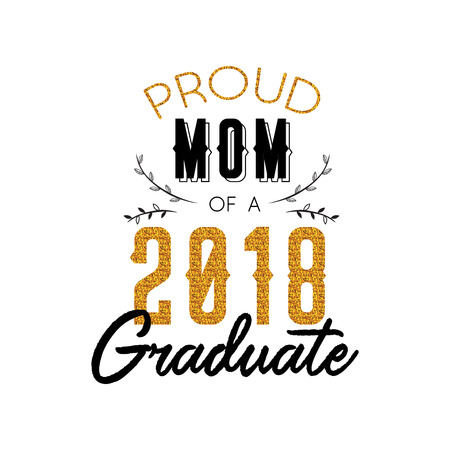 Graduation wishes overlays, lettering labels design. Template for graduation design, t-shirt, high school or college graduate, yearbook. Modern calligraphy.のイラスト素材