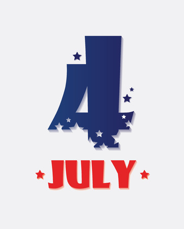 Happy USA Independence Day 4th July. Greeting card and poster Design.のイラスト素材