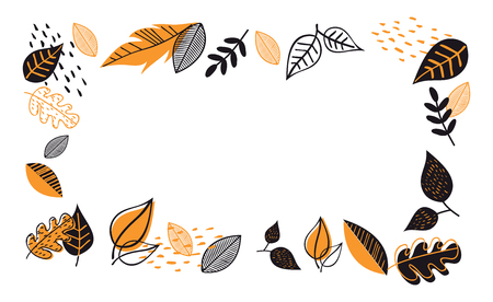 Fall, Autumn season vector illustration, banner, backgound hello autumnのイラスト素材