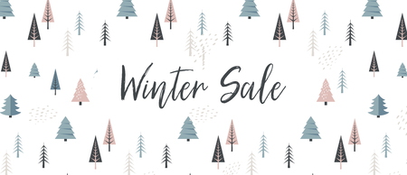 Christmas winter landscape background. christmas sale. Abstract Vectorの写真素材