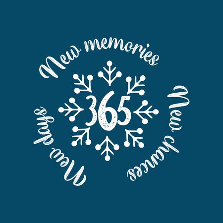 new year insparation greeting phrase. Calligraphy postcard or poster graphic design element lettering.のイラスト素材